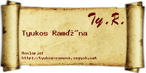 Tyukos Ramóna névjegykártya